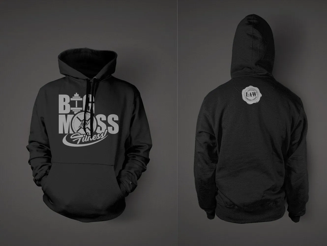 Men Big Moss Fitness x L.A.W Hoodie