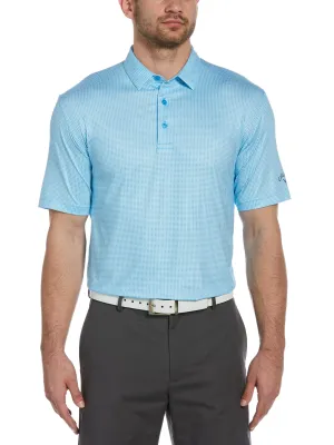 Mens Printed Gingham Polo