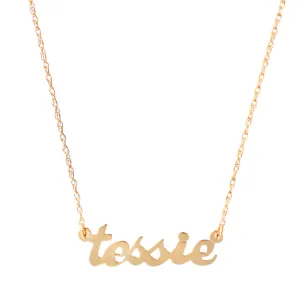 Metal Nameplate Necklace (WS)