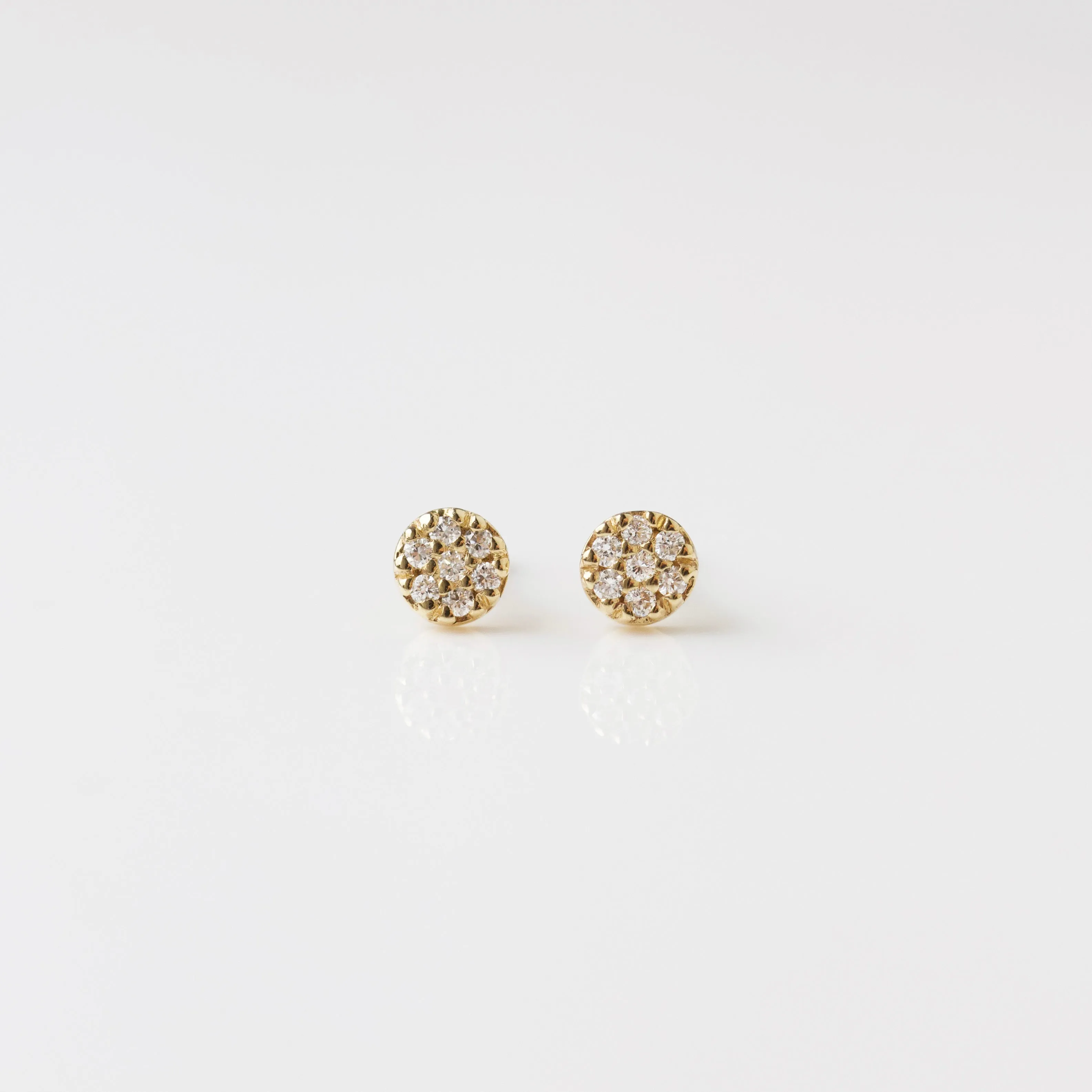 Mini Pave Diamond Stud Earrings