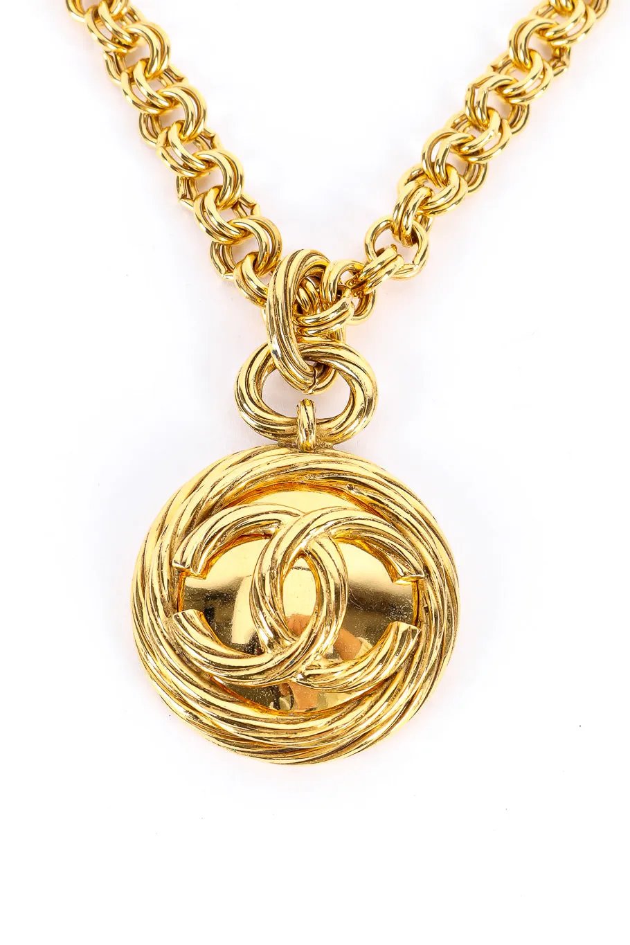 Mirror CC Pendant Chain Necklace