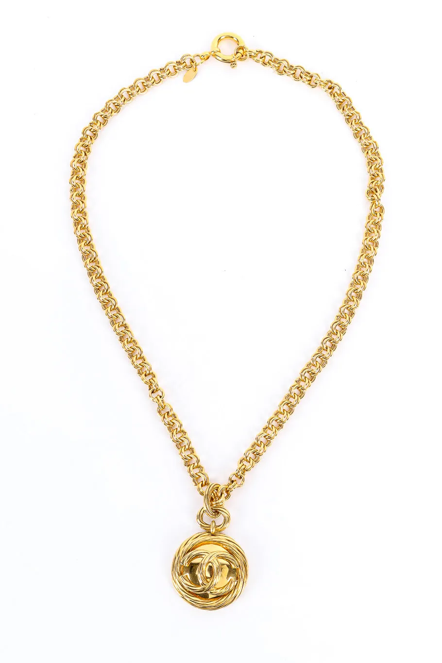 Mirror CC Pendant Chain Necklace