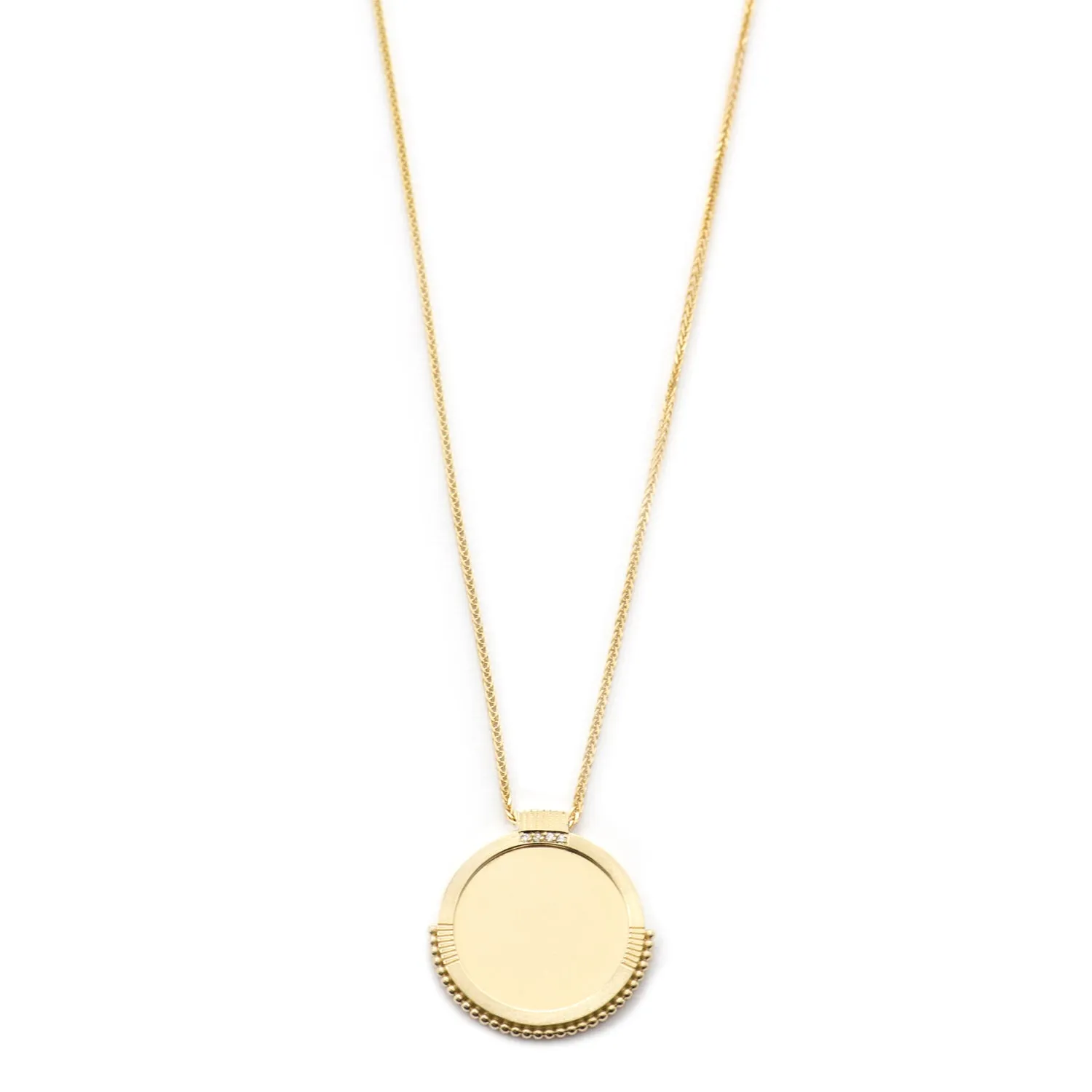Mirror Disc Diamond Necklace