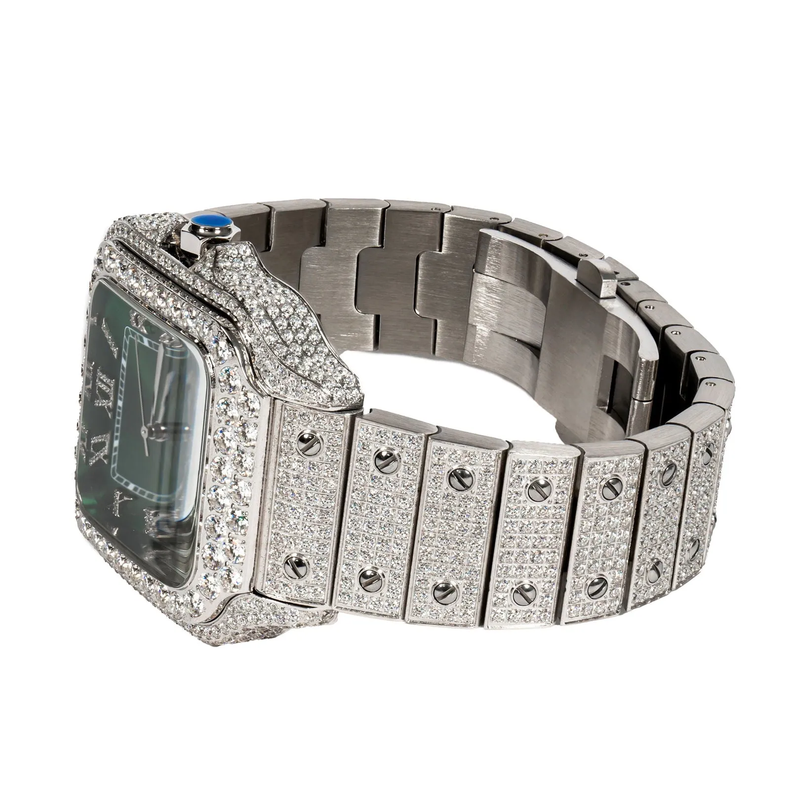 Moissanite Watch Mens Emerald Green Dial Automatic (PRE-ORDER)