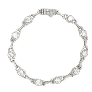 Moments Tennis 7mm Lab-Created Moissanite Sterling 7.5" Bracelet - M302149