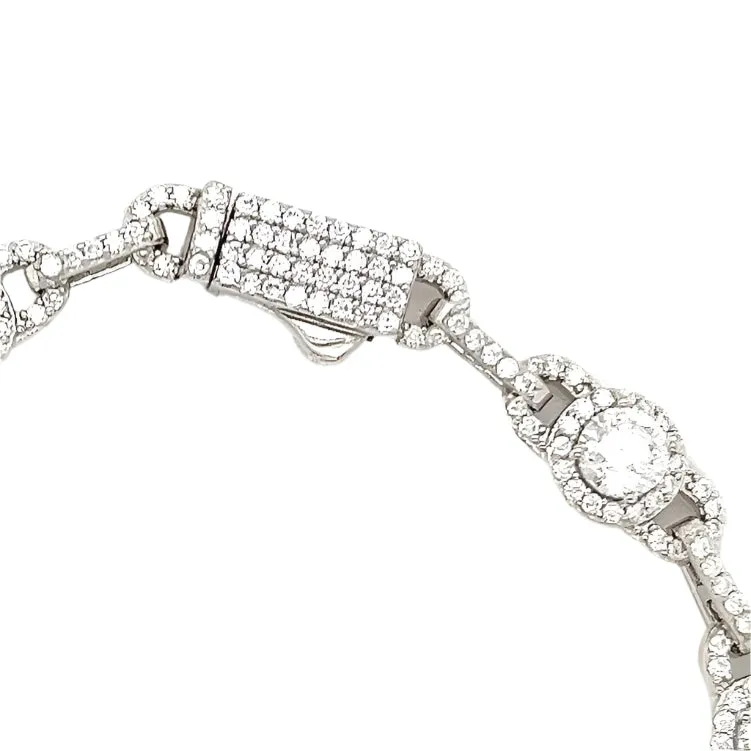 Moments Tennis 7mm Lab-Created Moissanite Sterling 7.5" Bracelet - M302149