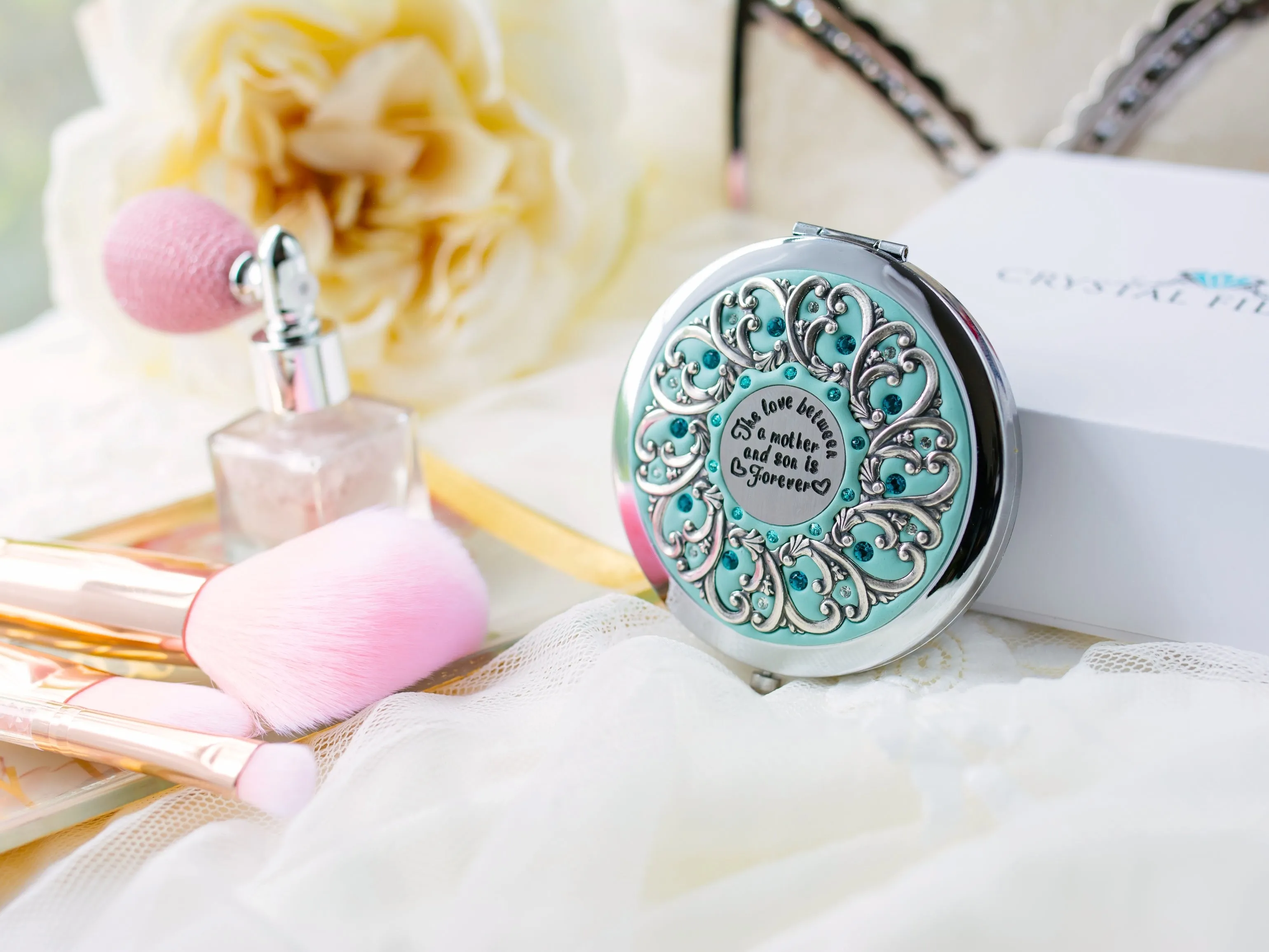 Mother and Son Compact Mirror
