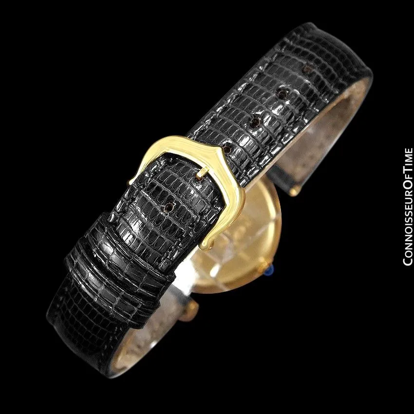 Must De Cartier Vendome Ladies Vermeil Watch - 18K Gold Over Sterling Silver