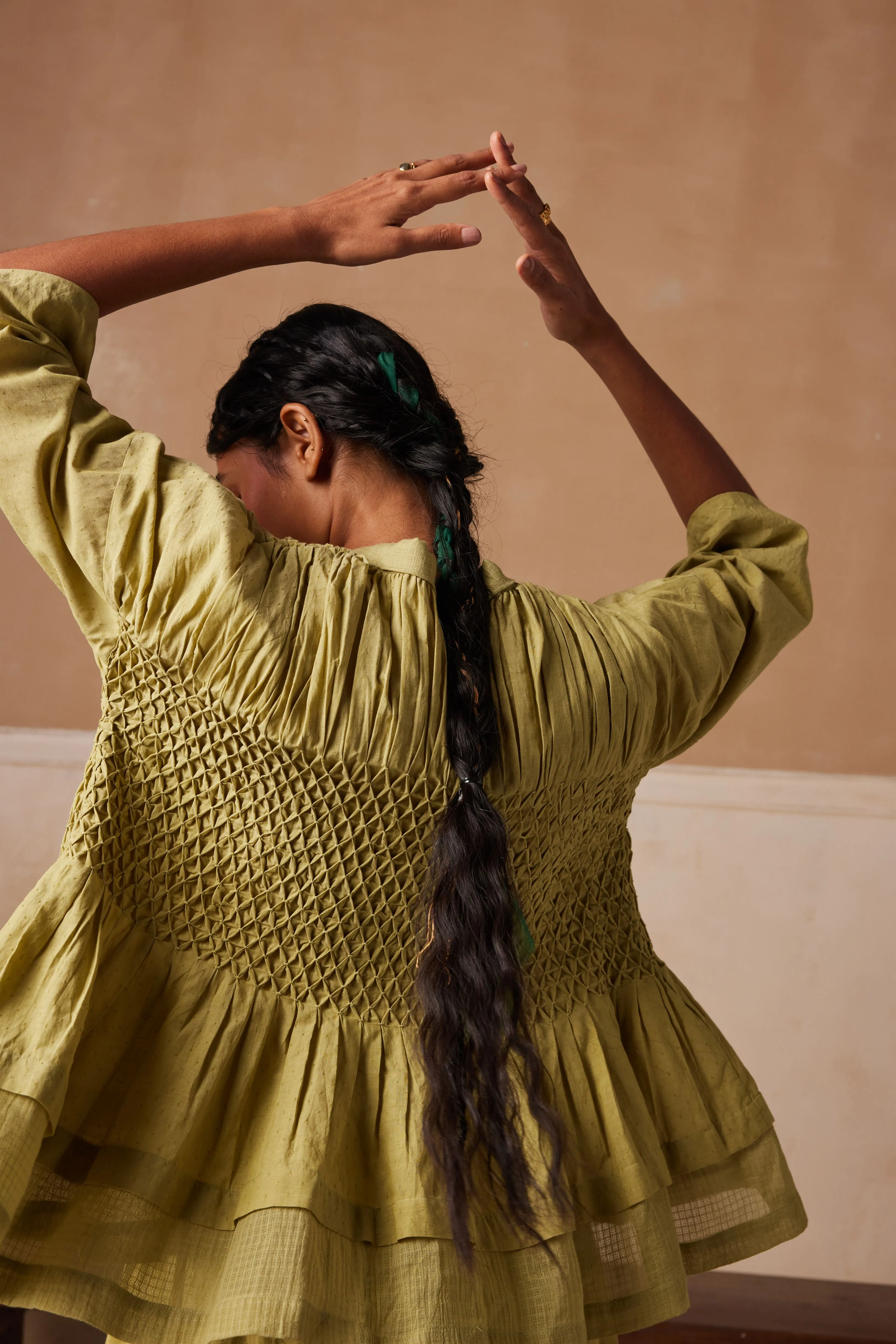 New Season Summer Fall 24-Top Jade Cotton Lime green-SS24-JADT-LG-Fashion Edit Cord Studio