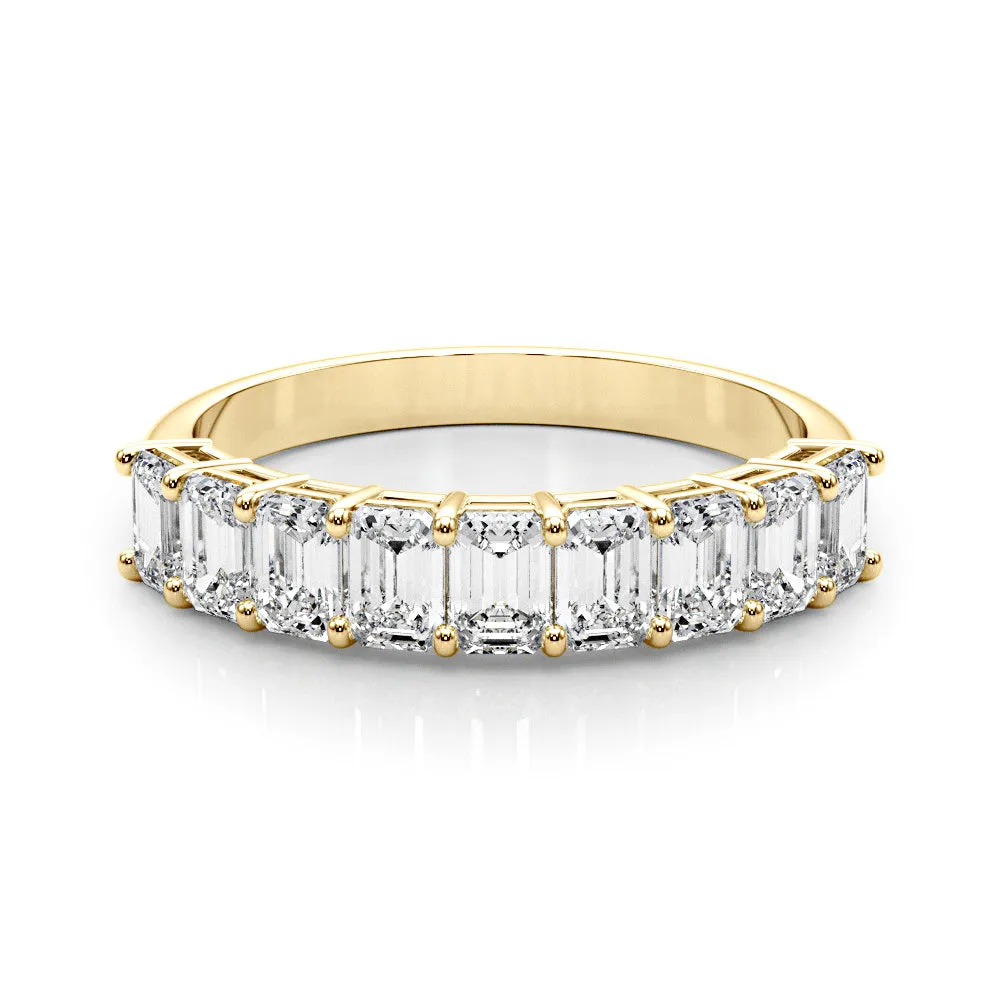 Nine Stone 2.0 ct. Emerald Cut Diamond Wedding Ring
