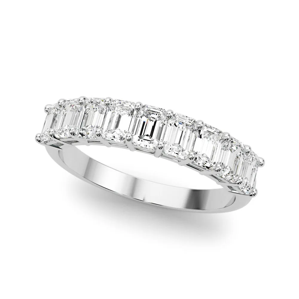 Nine Stone 2.0 ct. Emerald Cut Diamond Wedding Ring