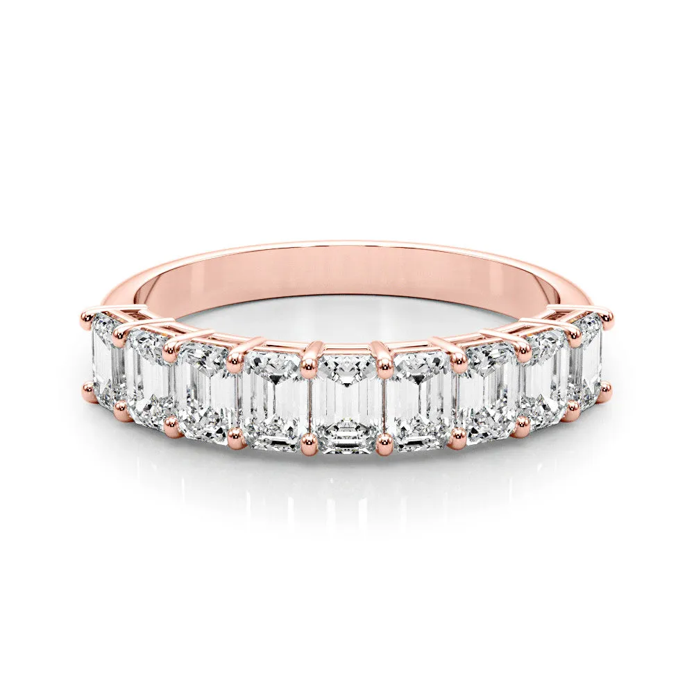 Nine Stone 2.0 ct. Emerald Cut Diamond Wedding Ring