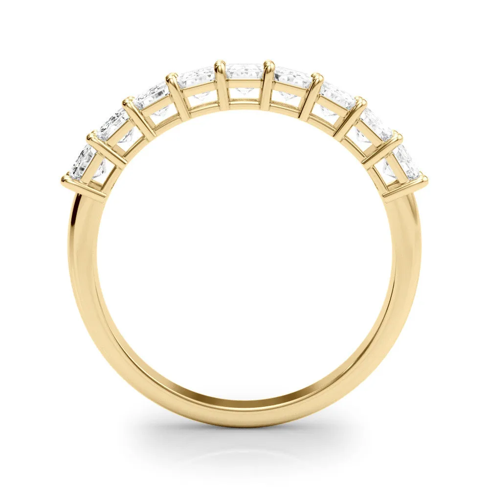 Nine Stone 2.0 ct. Emerald Cut Diamond Wedding Ring