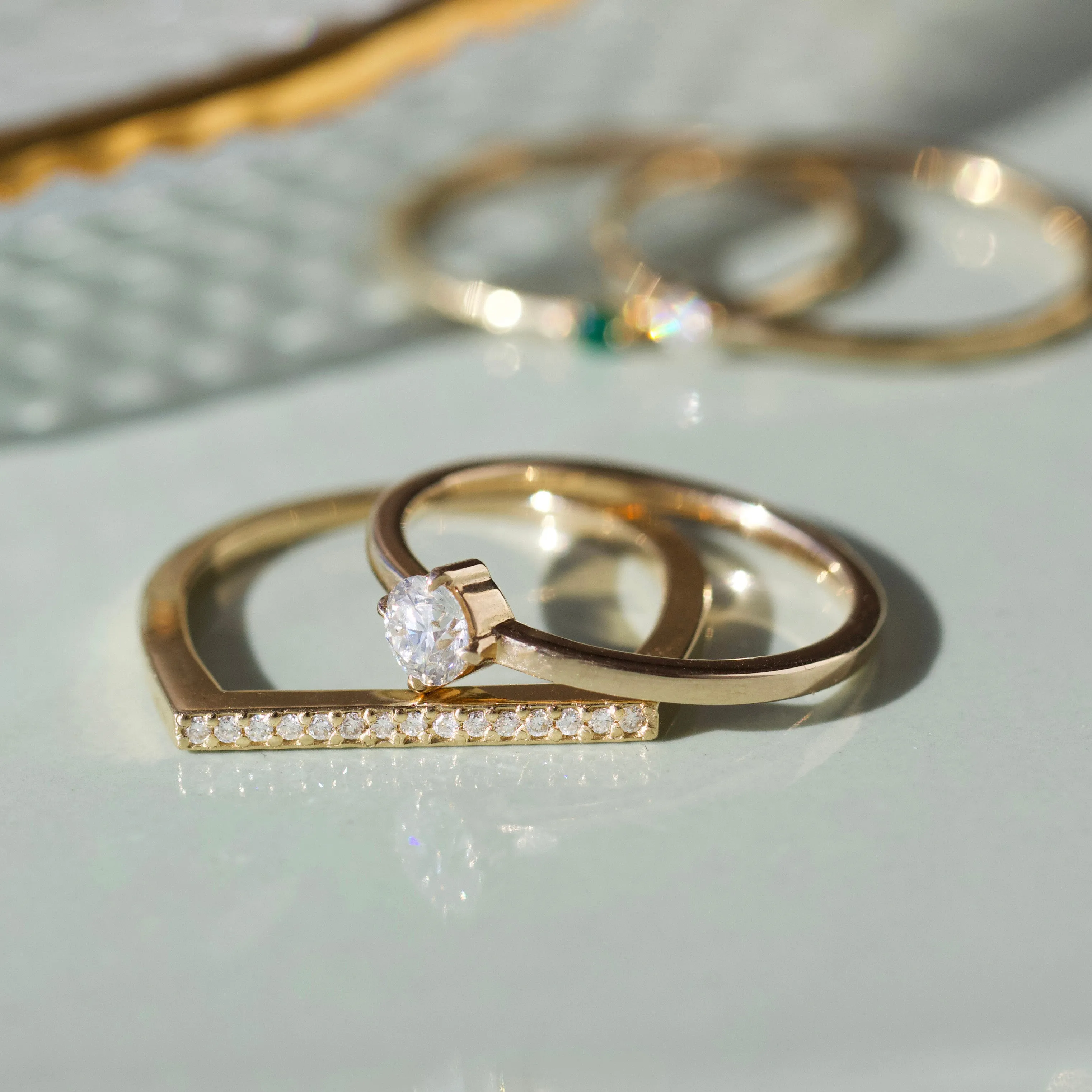 Odette Diamond Bar Ring