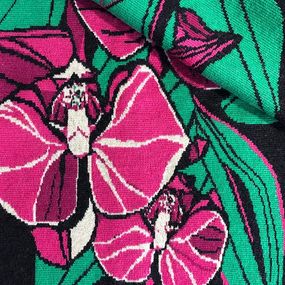 ORCHID DIAMOND WRAP IN MIDNIGHT FUCHSIA