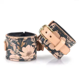 Paradise Black Blossom Padded Cuffs