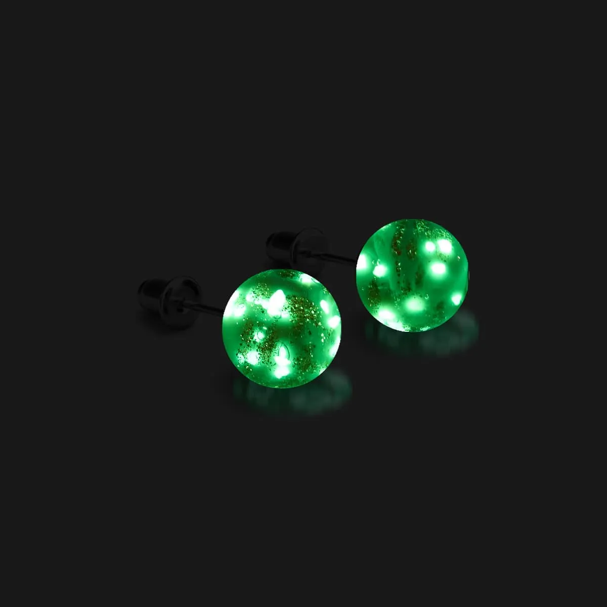 Periwinkle | .925 Sterling Silver | Firefly Glass Stud Earrings