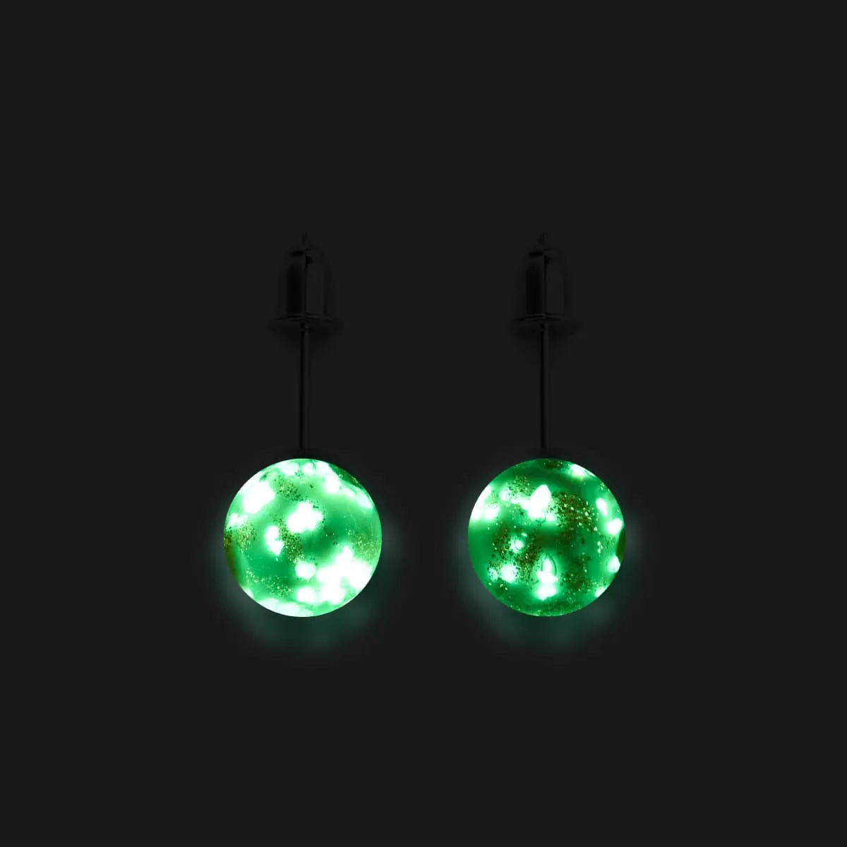 Periwinkle | .925 Sterling Silver | Firefly Glass Stud Earrings