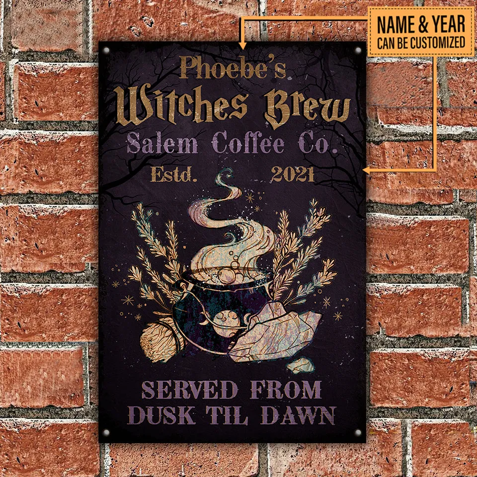 Personalized Witches Brew Classic Metal Sign