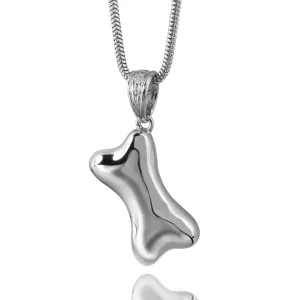 Pet Dog Bone Cremation Pendant - Sterling Silver