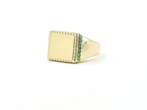 Queenie Emerald Square Signet