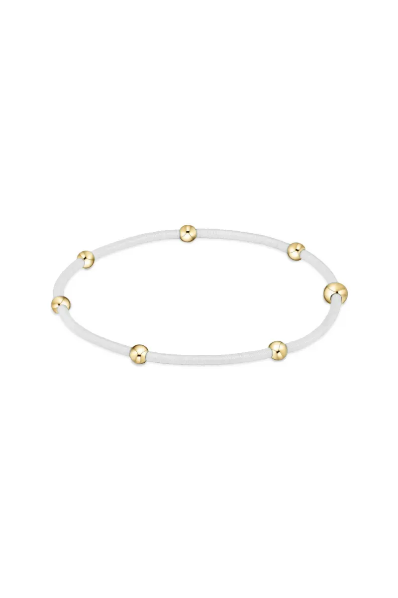 "E"ssentials White Hair Tie