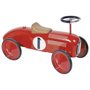 Red Classic Metal Ride On Racing Car