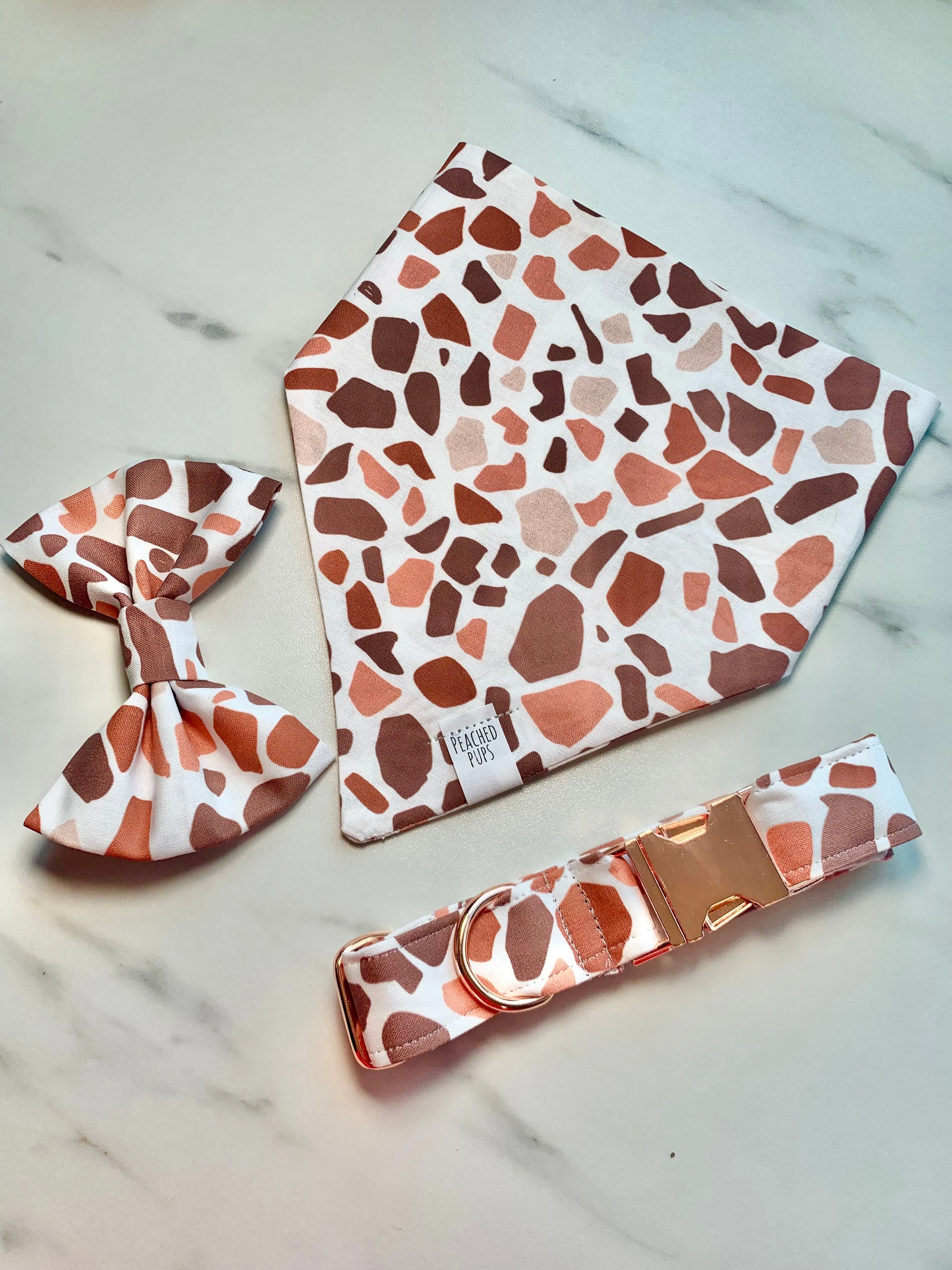 Red Terrazzo Fi Compatible Collar
