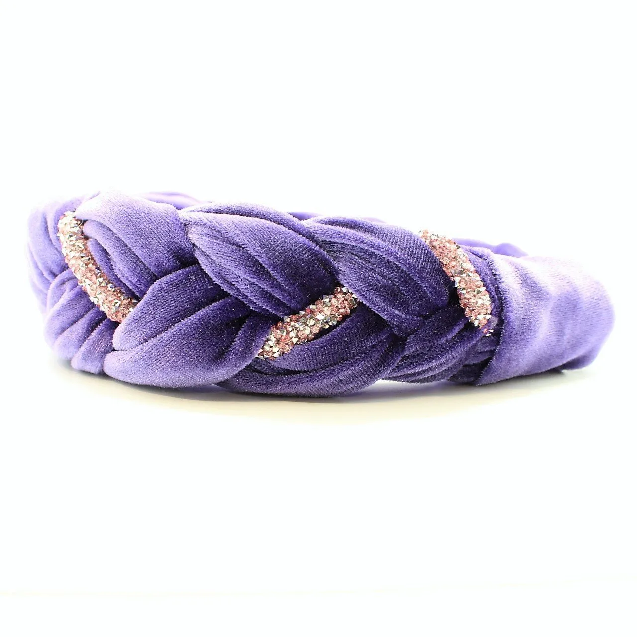Red Velvet and Rhinestones Headband