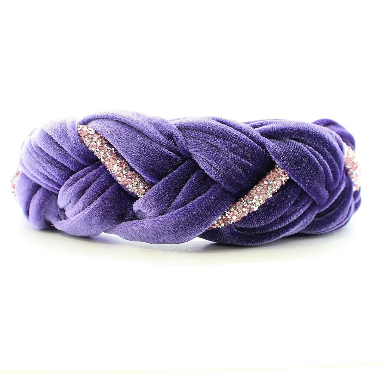 Red Velvet and Rhinestones Headband