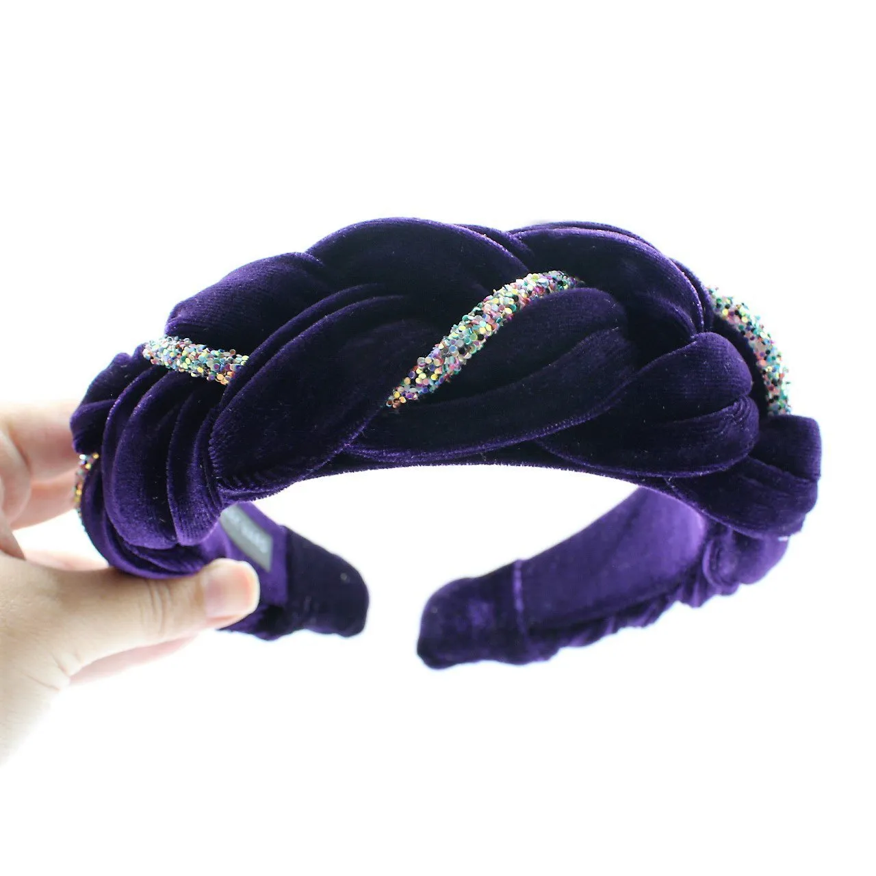 Red Velvet and Rhinestones Headband