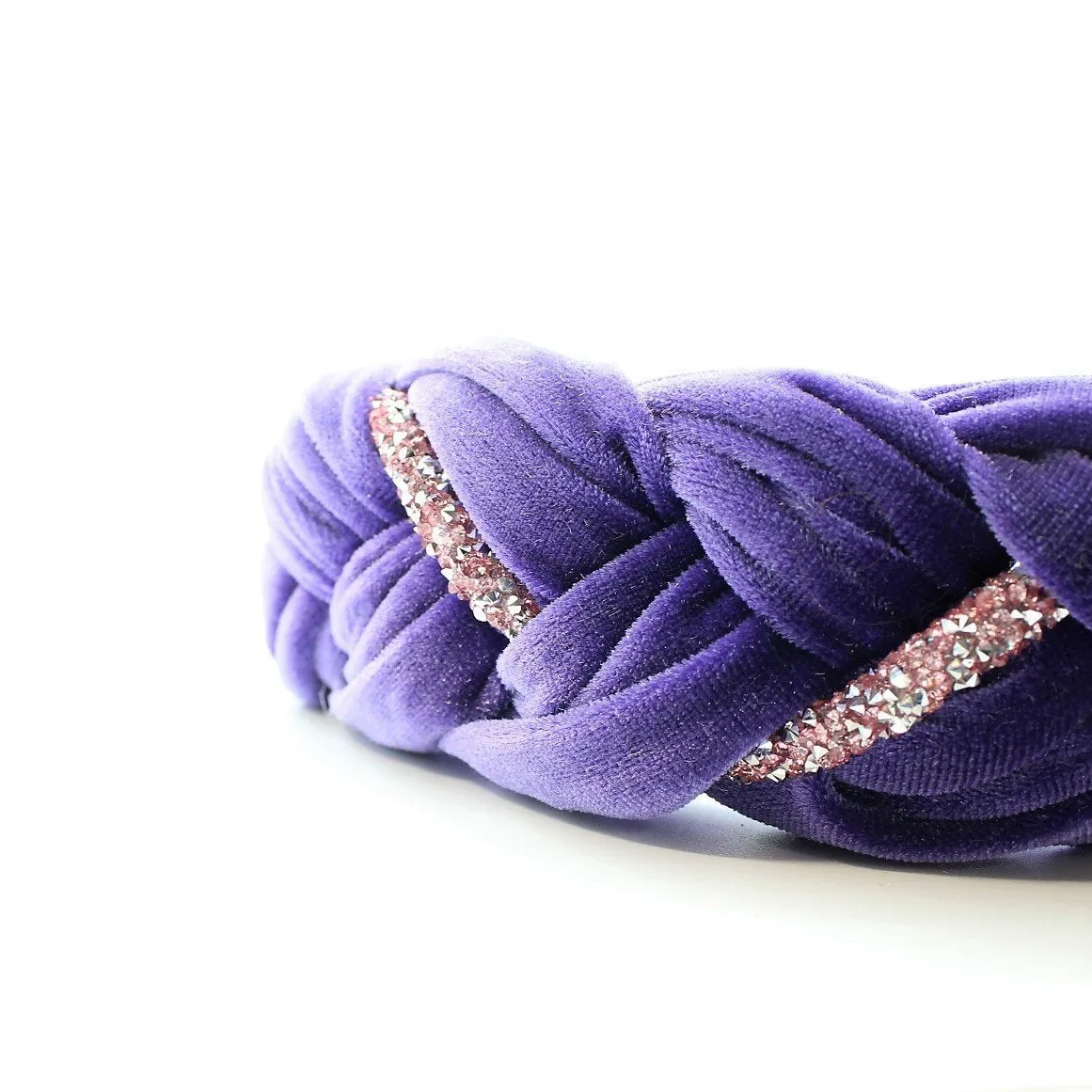 Red Velvet and Rhinestones Headband