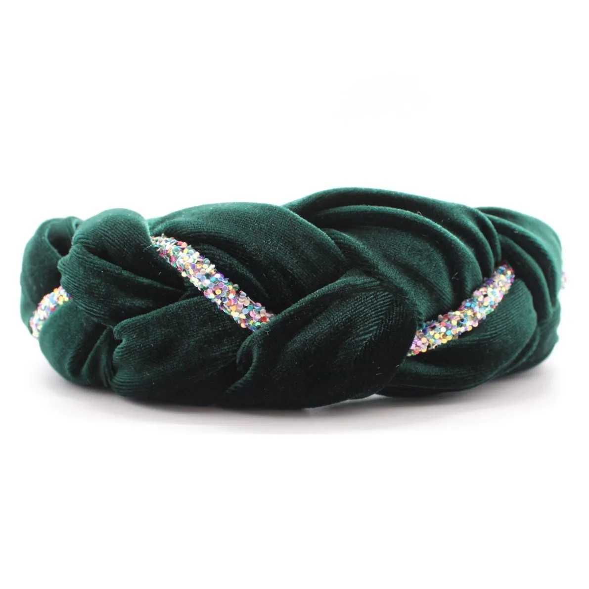 Red Velvet and Rhinestones Headband