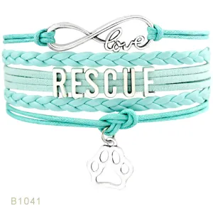 Rescue Mom Infinity Charm Bracelet