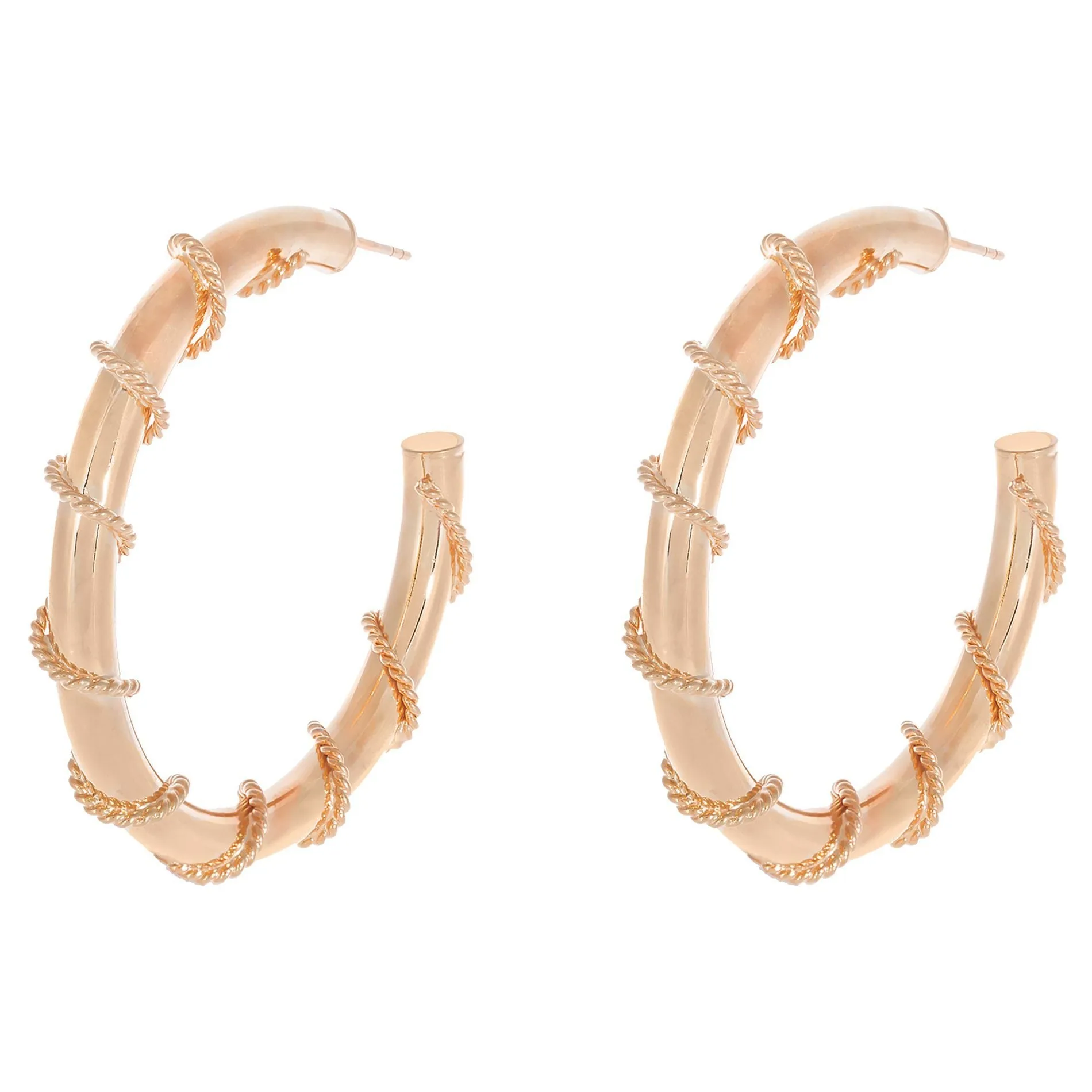 Rope Wrap Hollow Hoop Earring