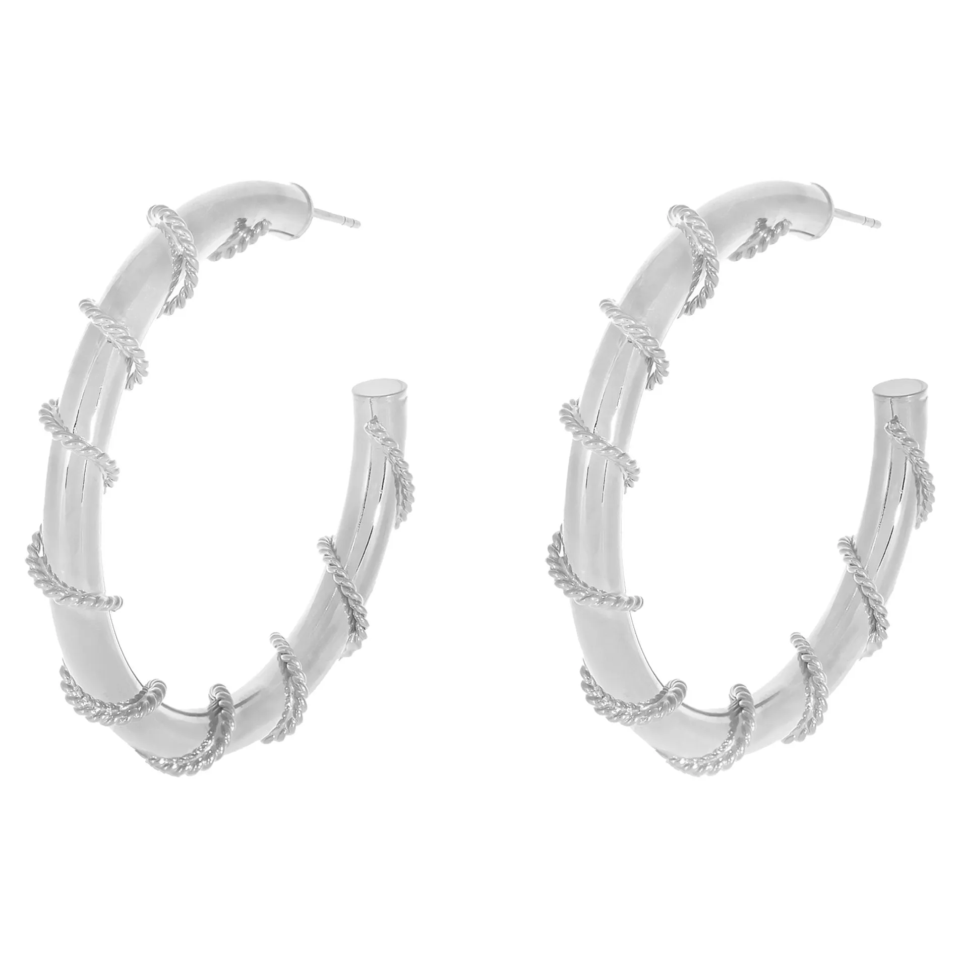 Rope Wrap Hollow Hoop Earring