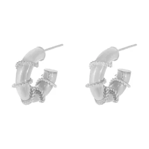 Rope Wrap Hollow Hoop Earring