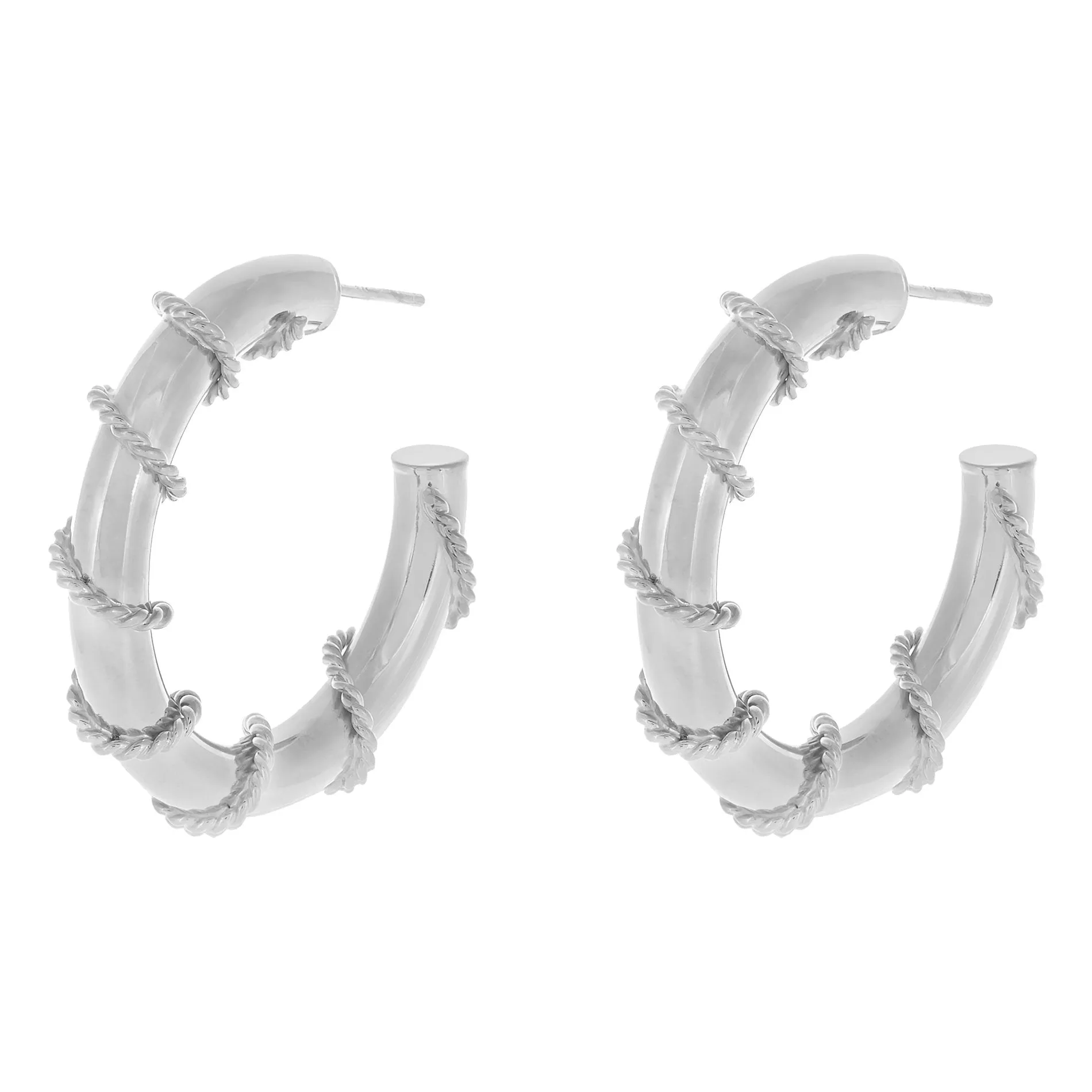 Rope Wrap Hollow Hoop Earring