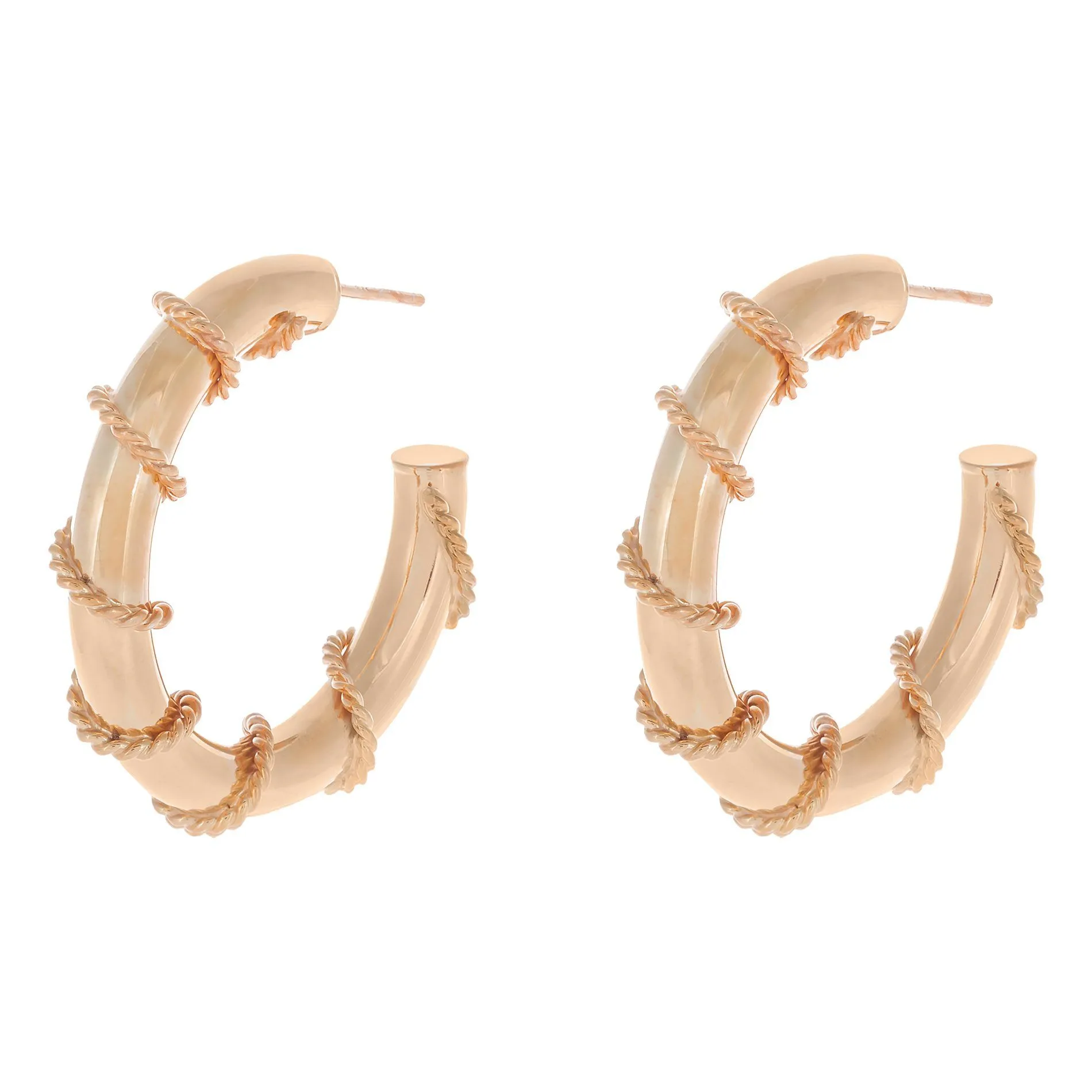 Rope Wrap Hollow Hoop Earring