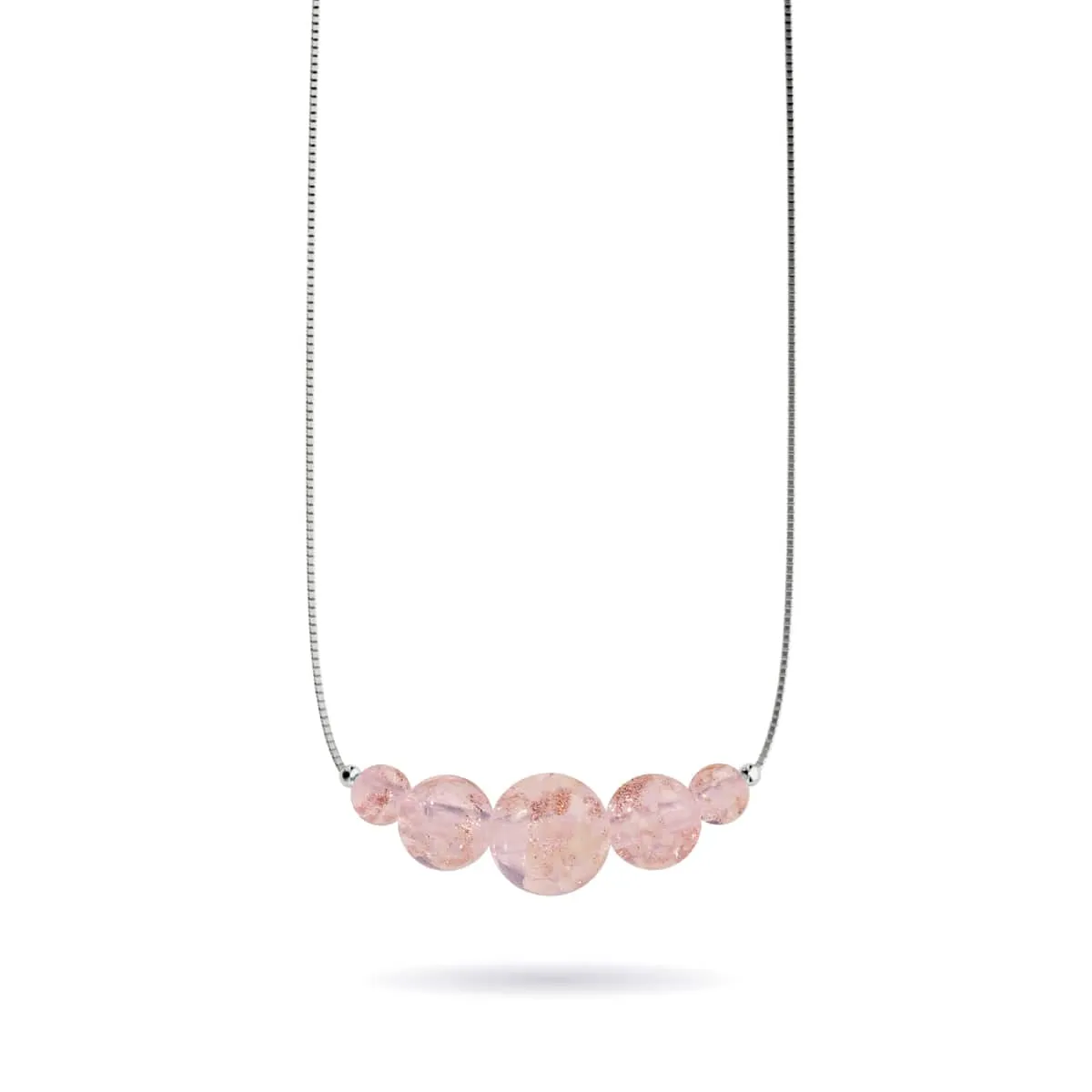 Rosewater | .925 Sterling Silver | Firefly Glass Infinity Clasp Necklace