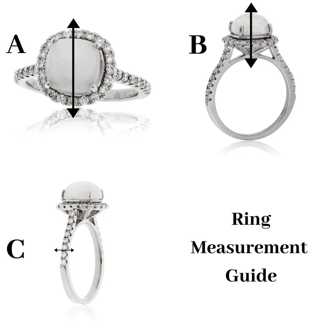 Round Emerald & Diamond Halo Ring