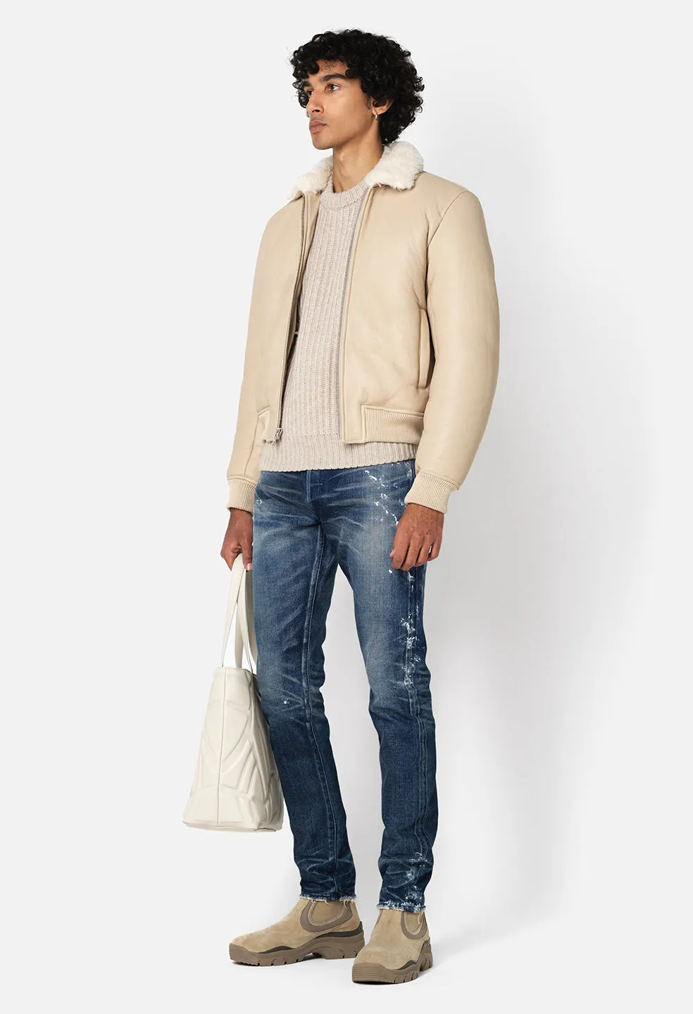 Shearling Teddy Jacket	/ Natural