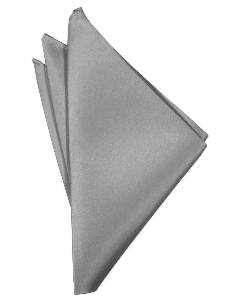 Silver Luxury Satin Pocket Square