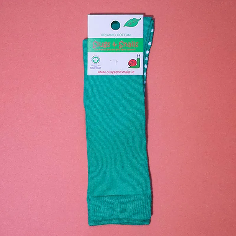 Slugs & Snails Kids Knee Socks - EMERALD GREEN (1-3y)