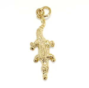 Small Alligator Charm in 14kt Yellow Gold Vermeil