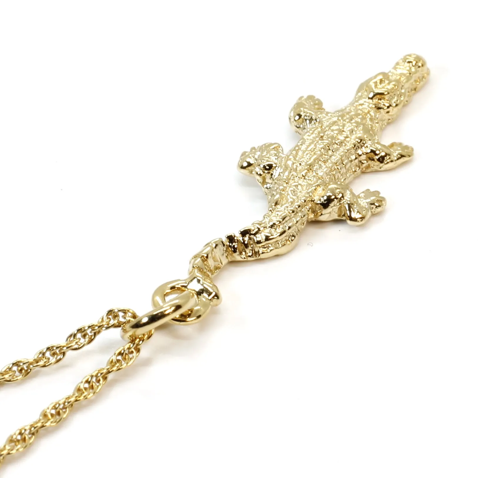 Small Alligator Necklace in 14kt Yellow Gold Vermeil