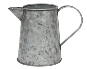 Small antiqued galvanized metal jug
