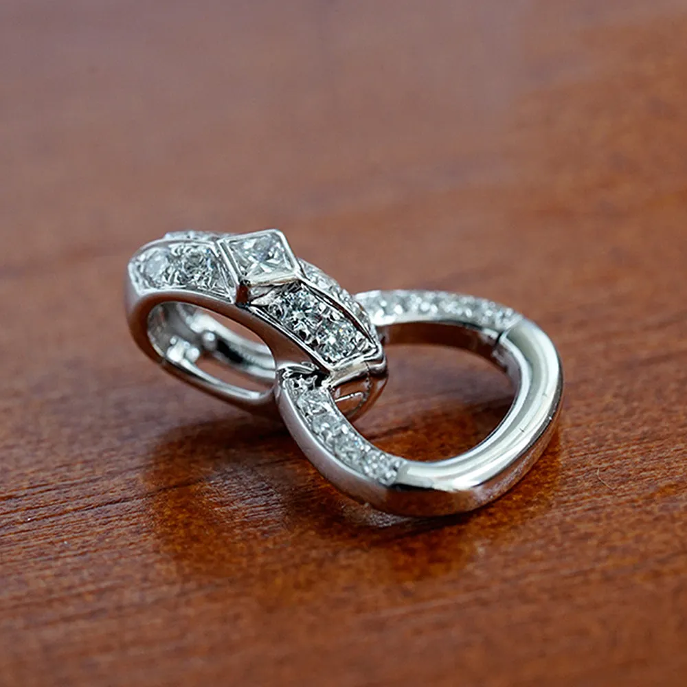 Solid 18k Gold Diamond Clasp Lock