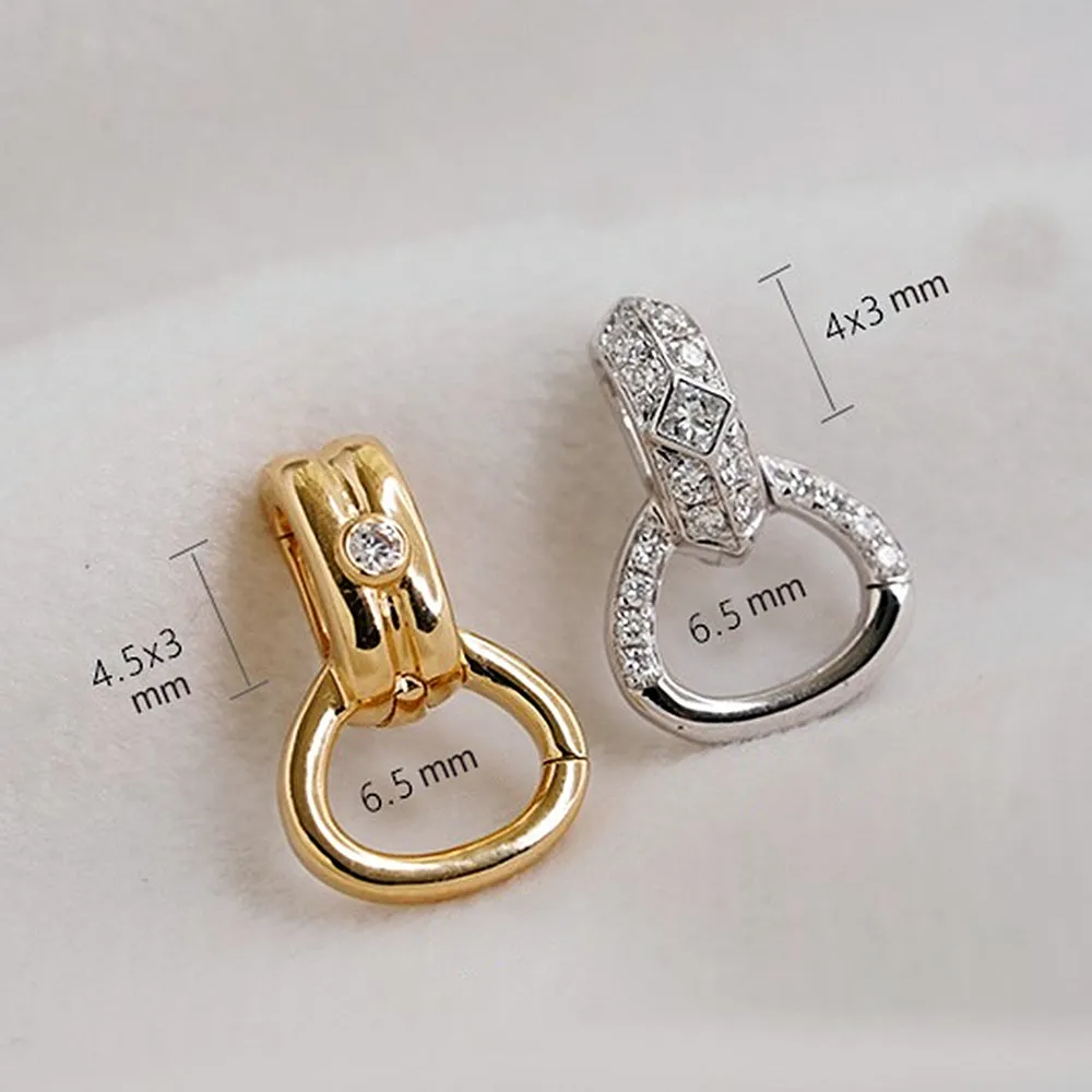 Solid 18k Gold Diamond Clasp Lock