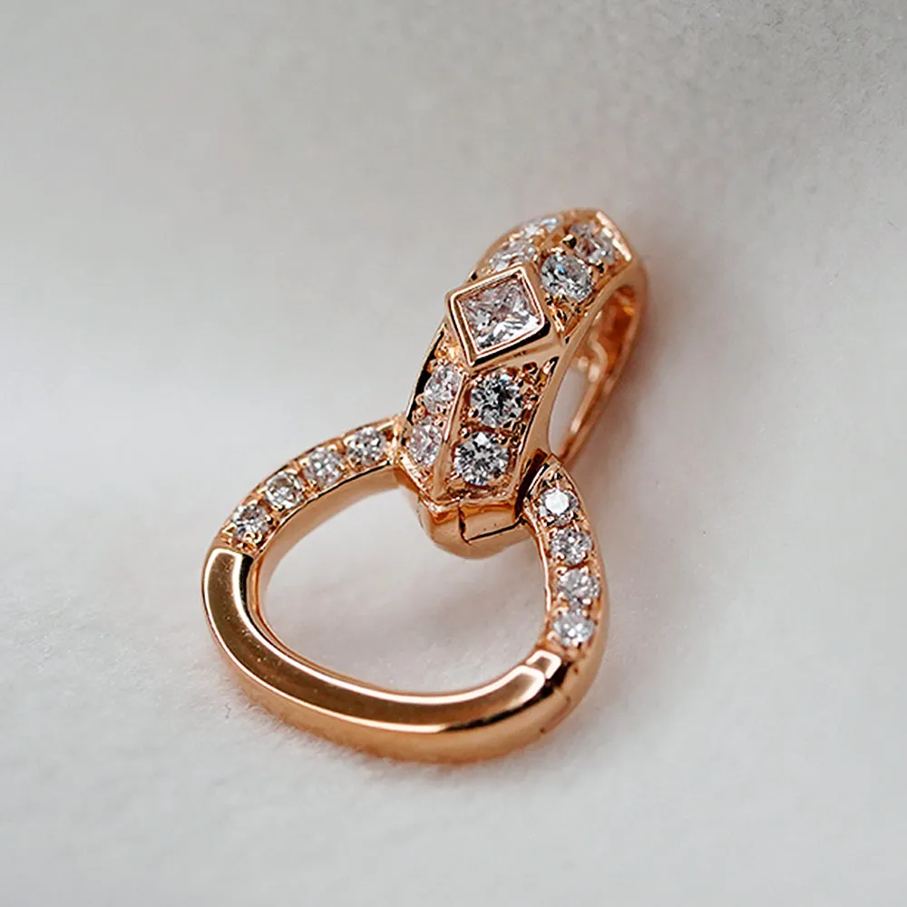 Solid 18k Gold Diamond Clasp Lock